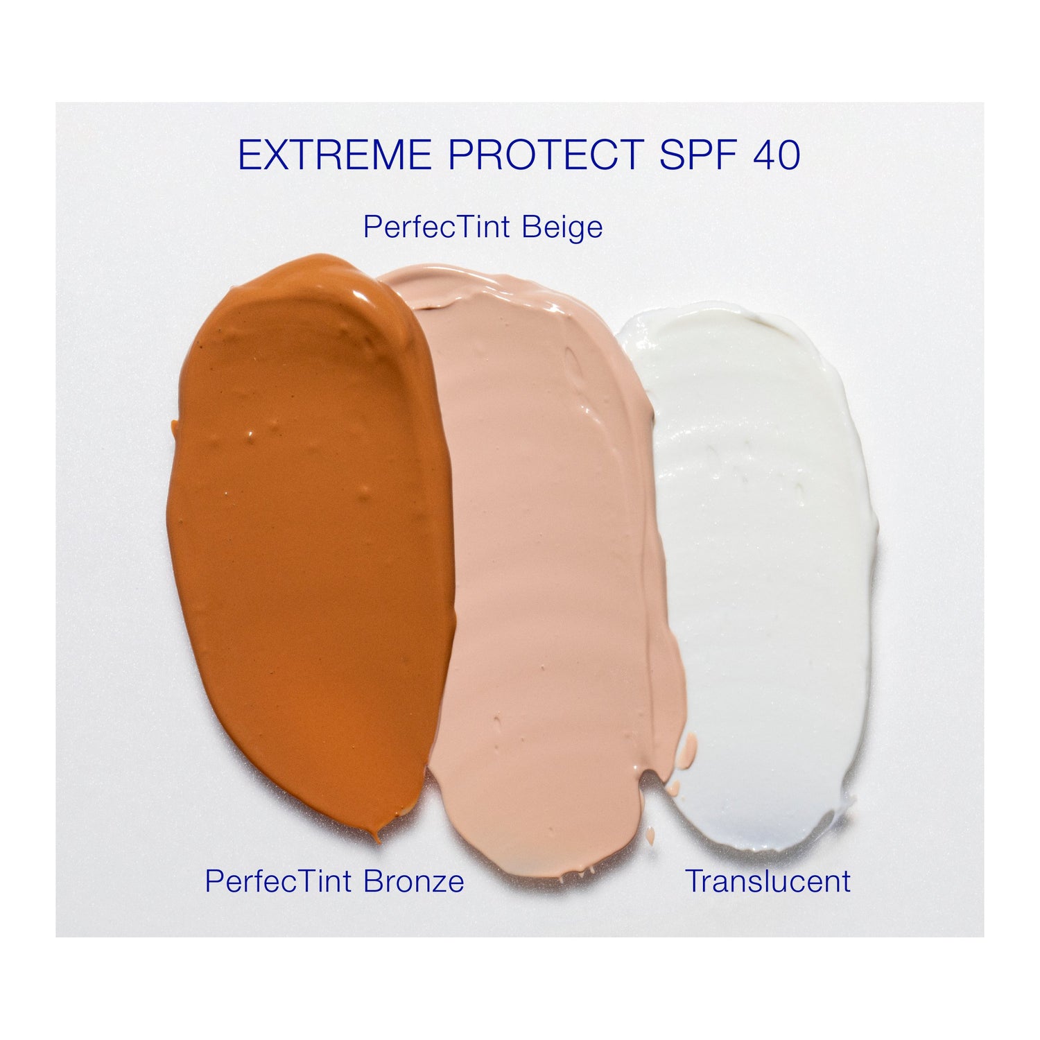 Farveprøver af Extreme Protect SPF40 fra iS Clinical