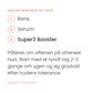 Sådan bruger du Clinical Super3 Booster fra Beauté Pacifique. Påføres om aftenen på afrenset hud. Start med et tyndt lag 2-3 gange om ugen og øg gradvist efter hudens tolerance.